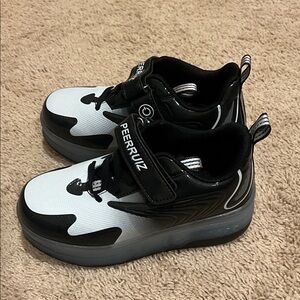 Kids Black and White Skate Sneakers